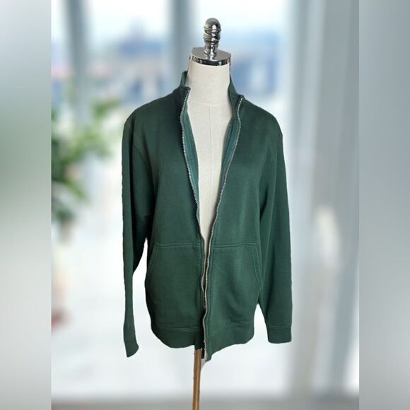 LL BEAN 90s Vintage Sweater Full Zip Mountain Classic Regular Fleece Jacket Size - Picture 6 of 11